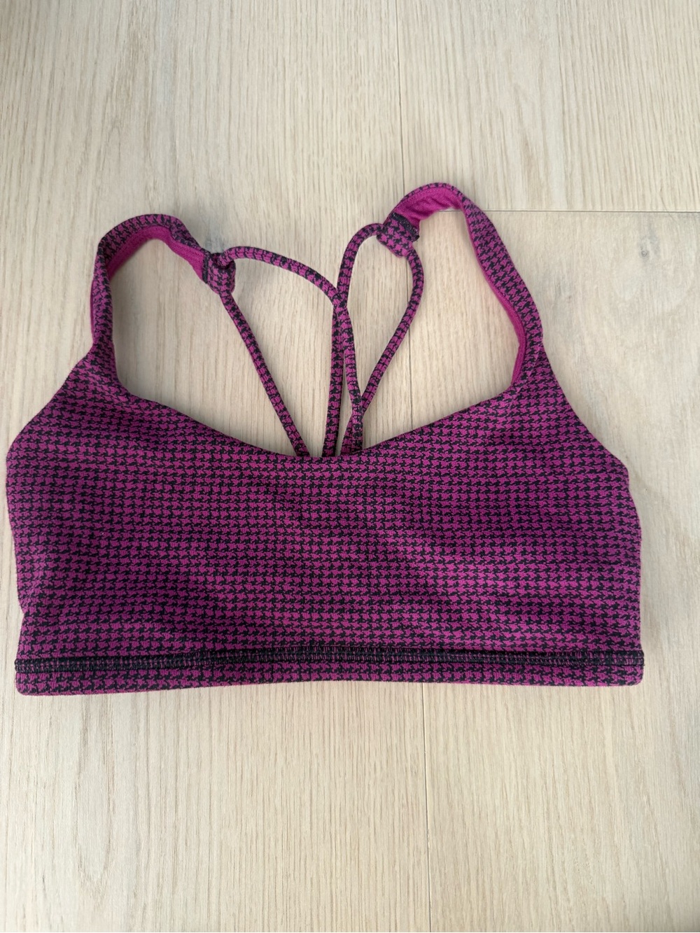 lululemon athletica Magenta Houndstooth Strappy Bralette